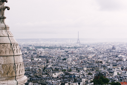 Letecký pohled na Paříž