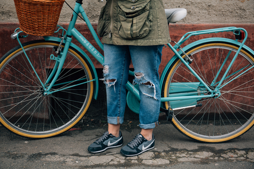 Blue bicycle