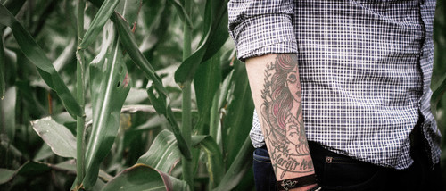 Tatuering på en hand