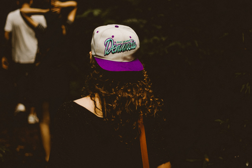 Girl in a baseball hat