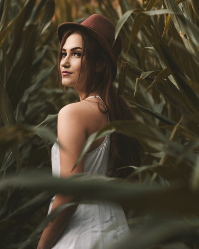 Woman in the corn field