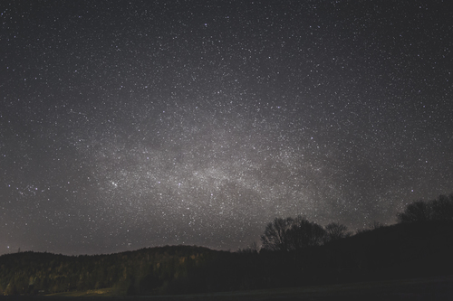 Night sky covered with stars