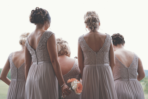 Bridesmaids from behind