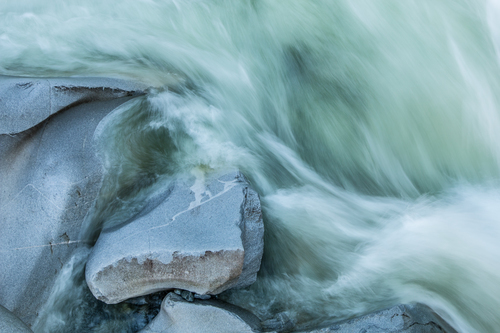 Rocks splashed with water