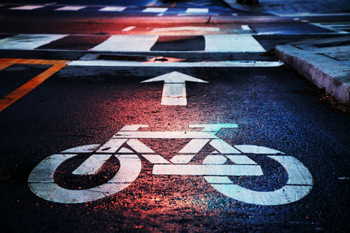 Símbolo de rua de bicicleta