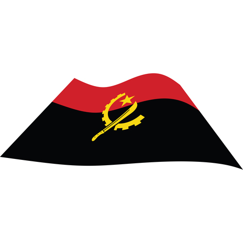 Ondulé drapeau de l’Angola