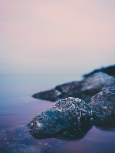 Rocks in water