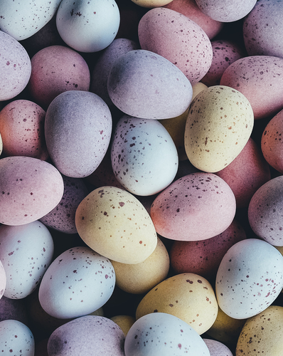 Colorful wrinkly eggs
