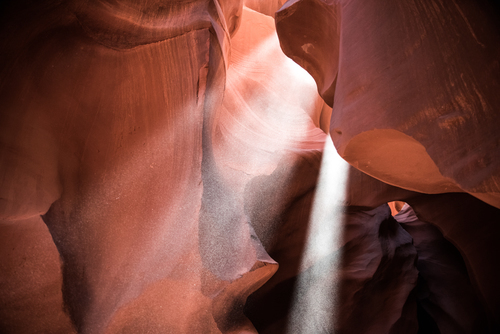 Light through cave