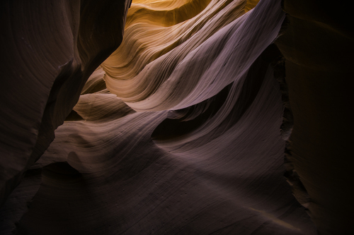 Abstracte canyon in oranje kleur