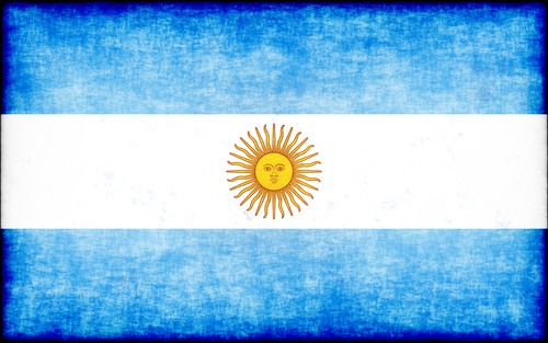 Bandeira Argentina com sobreposição de grunge