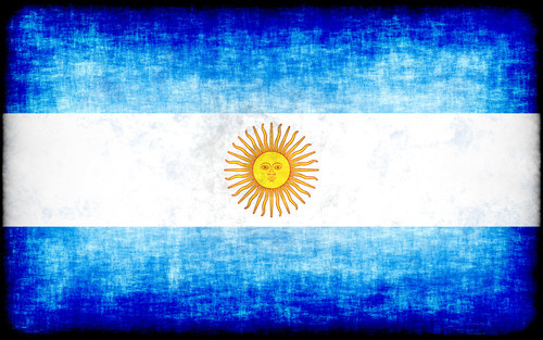 Bandeira Argentina com textura grunge