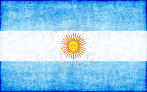 Bandera Argentina con el recubrimiento de la textura