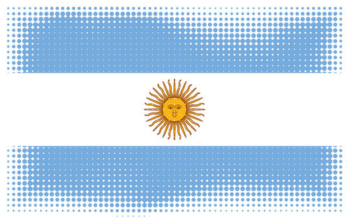 Bandera de efecto de trama de semitonos de Argentina