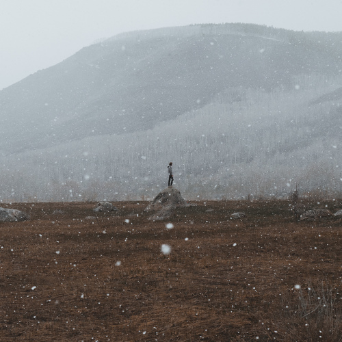 Snö i Aspen, USA