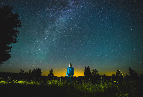 Olhando estrelas na montanha de Aspen