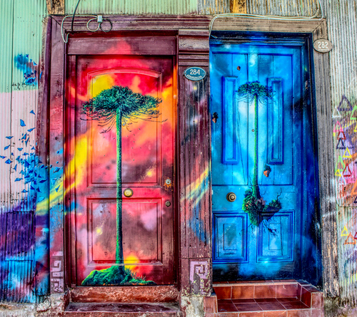 Kleurrijke deuren