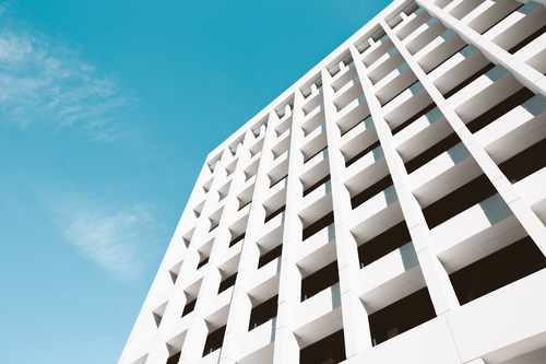 White building facade