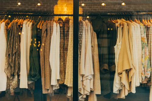 Clothes in window