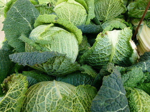 Cabbage on the market