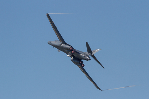 Aeronaves da USAF B-1 no show aéreo