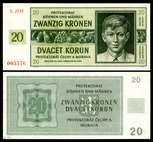 Himaye, Bohemya ve Moravya 20 kron