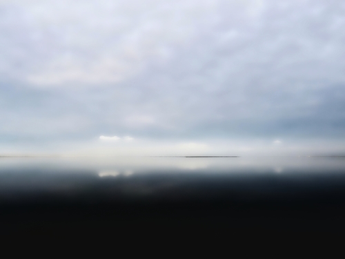 Blurred sea and sky