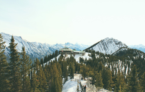 Kar evde Banff, Canada