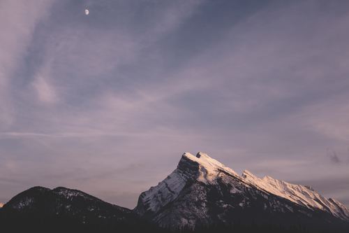 Moon over Banff