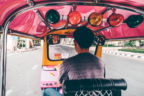 Taxi v Bangkoku, Thajsko