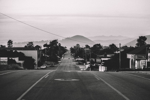 Long empty road photo
