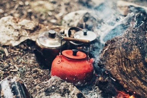 Pots on fire