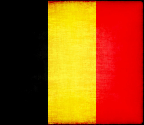 Belgian flag with fine ink texture