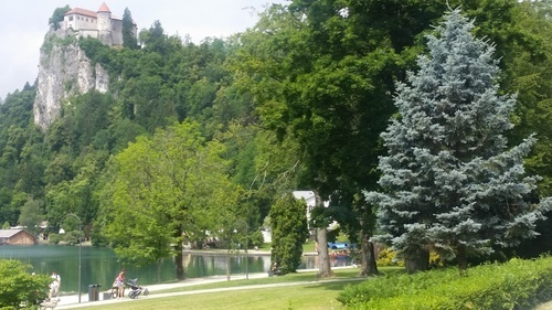 Pěší zóna v Bledu