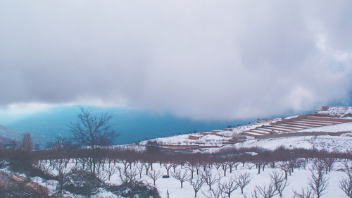 Snow-covered Bloudan, Siria