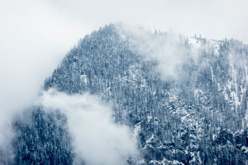 Montagnes couvertes de neige gros