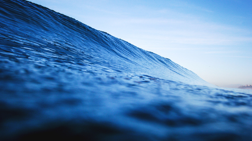 Blue ocean wave