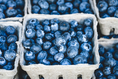 Blueberries at the market