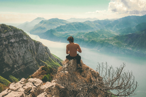 Uomo in Bocca di Navene, Brentonico, Italia