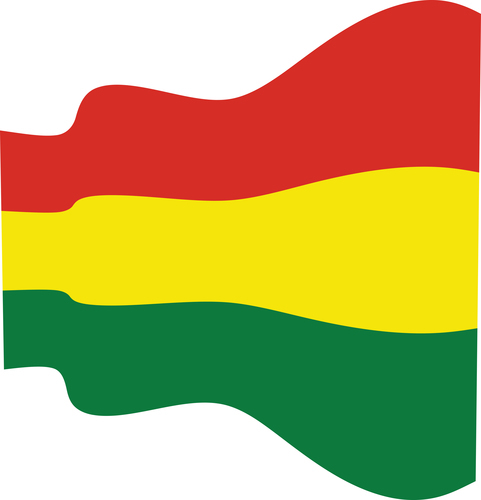 Ondulado bandeira da Bolívia