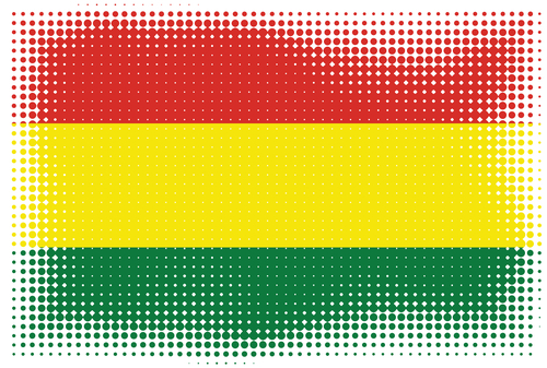 Halftone effect flag of Bolivia