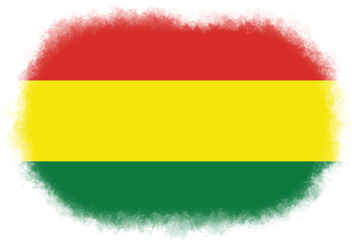 Bandera de Bolivia con los bordes ásperos