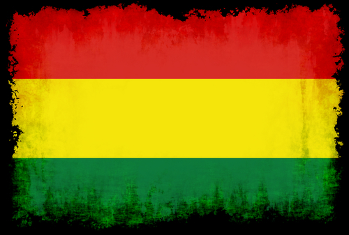 Bolivia flagga med svart ram