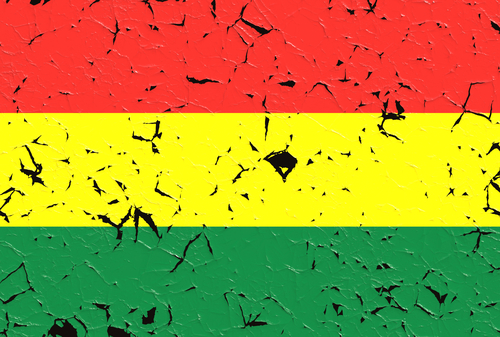 Flag of Bolivia with scratches