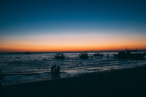 Pláž v Boracay, Malajština, Filipíny