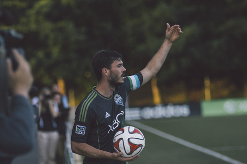 Brad Evans Seattle Sounders redo att kasta in