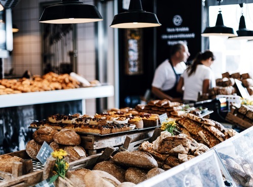 Bread at a bakery