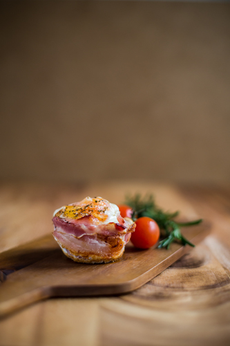 Muffin salé avec tomates cerises