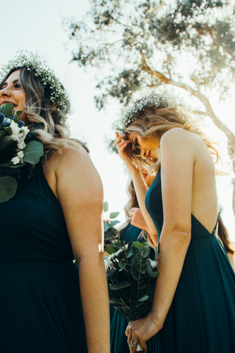 Bridesmaids enjoying the occasion