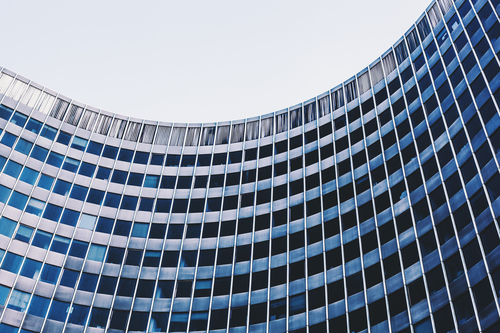 Oval building in Brussels, Belgium